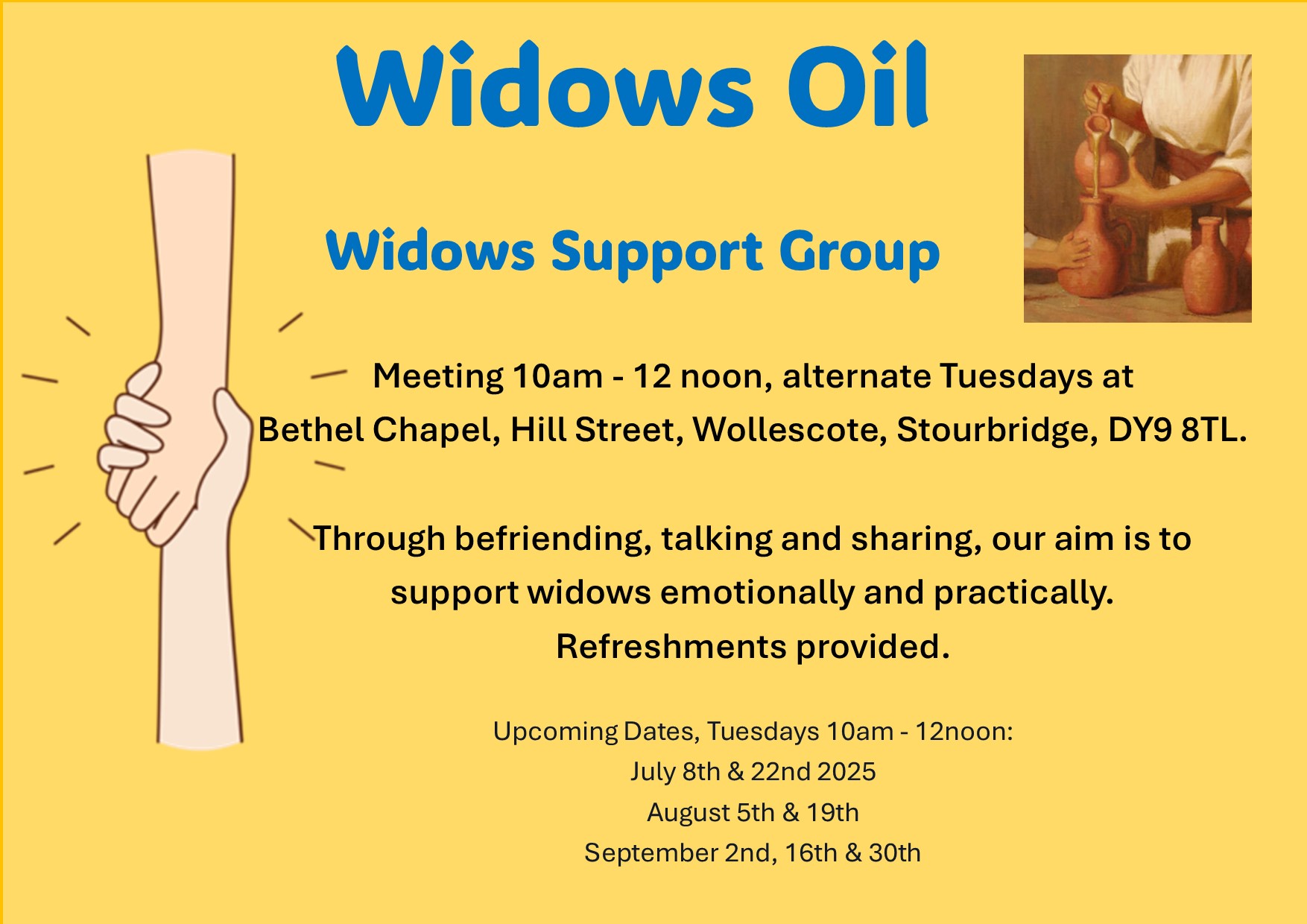 Bethel Chapel - Widows Oil, Widows Support Group